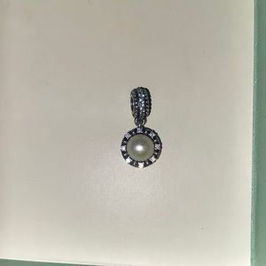Pandora pearl and diamond charm